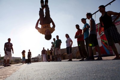 A Photograph of Participants at a PCS Summer Camp, Birzeit
