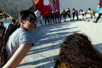 A Photograph of Participants at a PCS Summer Camp, Birzeit