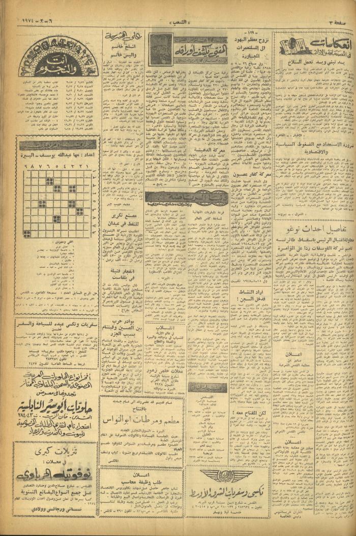 Issue 453 of Asha'b Newspaper, 6 February 1974