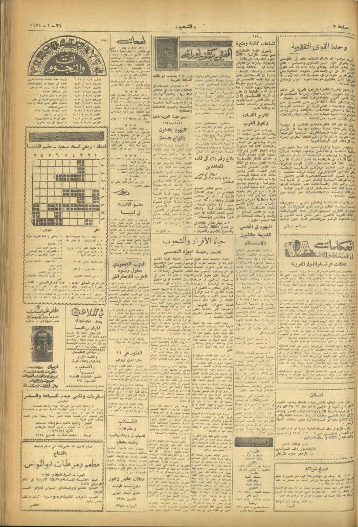 Issue 448 of Asha'b Newspaper, 31 January 1974