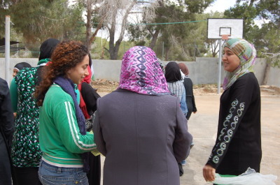 صورة من يومٍ مفتوح لمدرسة سيرك فلسطين في جنين، 2012

