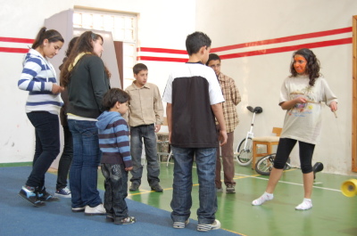 ملمح من يوم مفتوح نفذته مدرسة سيرك فلسطين في رام الله