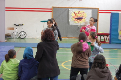 ملمح من يوم مفتوح نفذته مدرسة سيرك فلسطين في رام الله