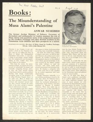 "The Misunderstanding of Musa Alami