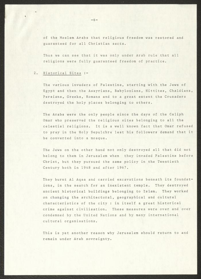 An Invitation to Anwar Nusseibeh to Attend the International Seminar on Jerusalem, London, 1979