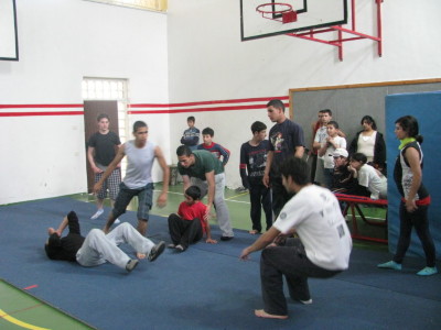 A Photograph of Advanced Training Held by the Palestinian Circus School in Ramallah, 2010
