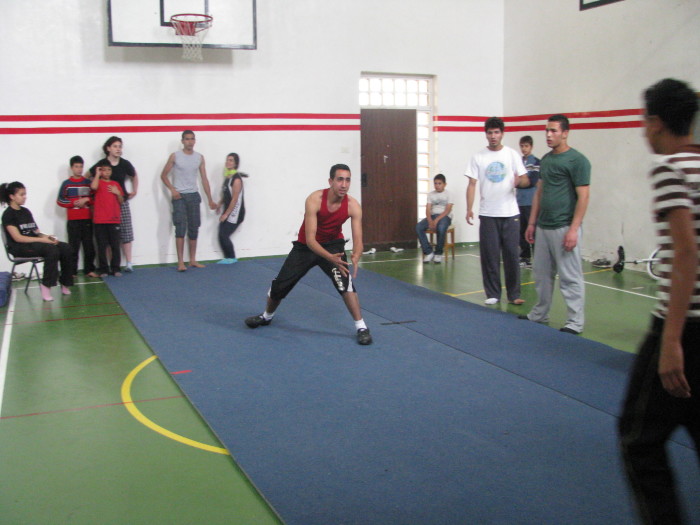 A Photograph of Advanced Training Held by the Palestinian Circus School in Ramallah, 2010
