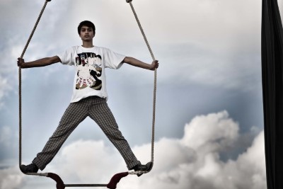 A Photograph of Advanced Training Held by the Palestinian Circus School in Ramallah, 2010
