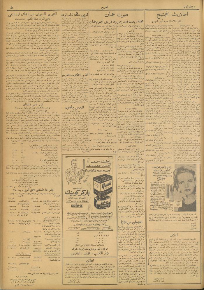 مجلة الصريح، العدد 263، 29 كانون الثاني 1955