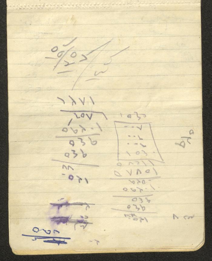 A Driver's Book of Accounts, Ya'bad, 1949 