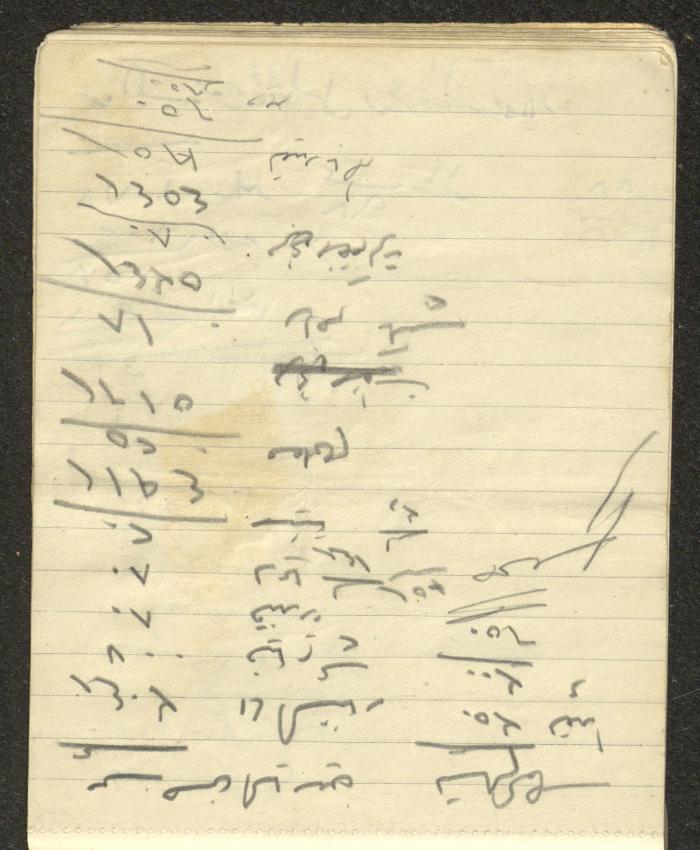 A Driver's Book of Accounts, Ya'bad, 1949 