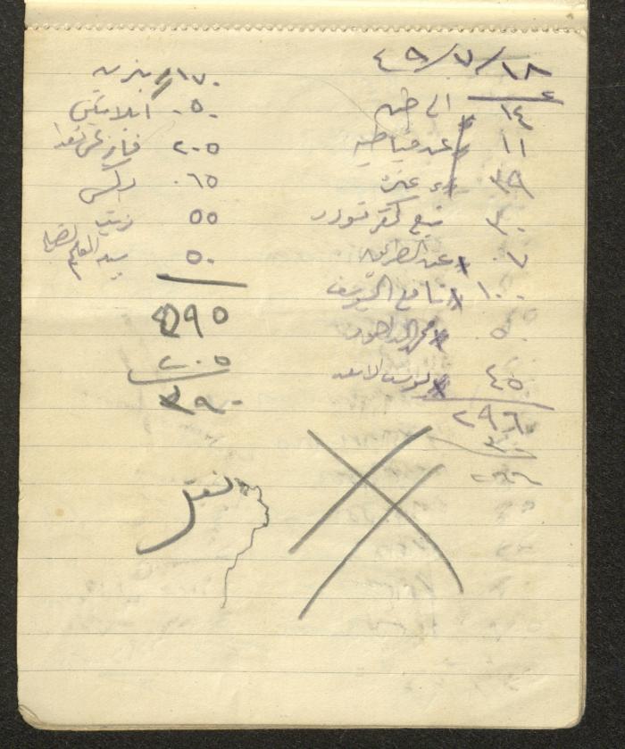 A Driver's Book of Accounts, Ya'bad, 1949 