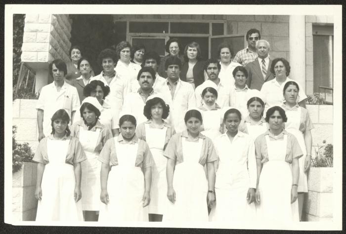 Nursing Students with their Professors, Arab Orthodox Charitable Refuge Association, 1965-70