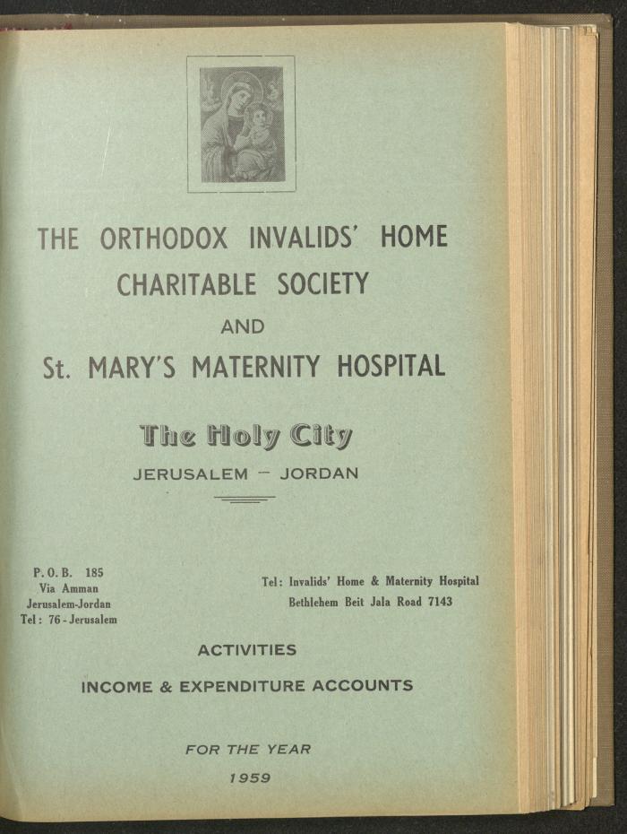 The Orthodox Charitable Refuge's Budget, Jerusalem 1940-67