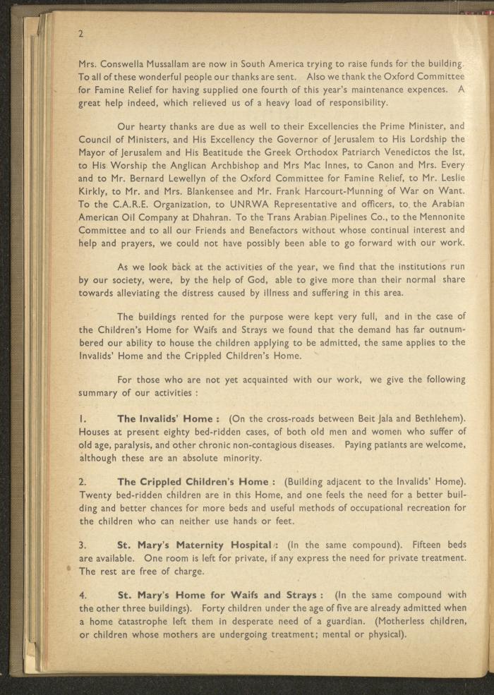 The Orthodox Charitable Refuge's Budget, Jerusalem 1940-67