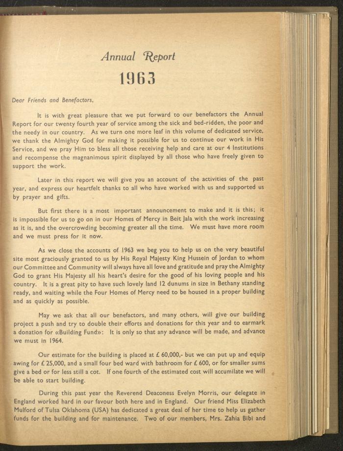 The Orthodox Charitable Refuge's Budget, Jerusalem 1940-67