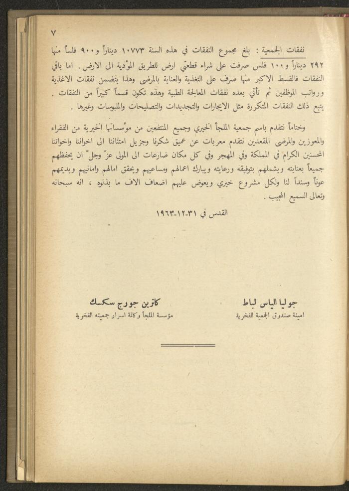The Orthodox Charitable Refuge's Budget, Jerusalem 1940-67
