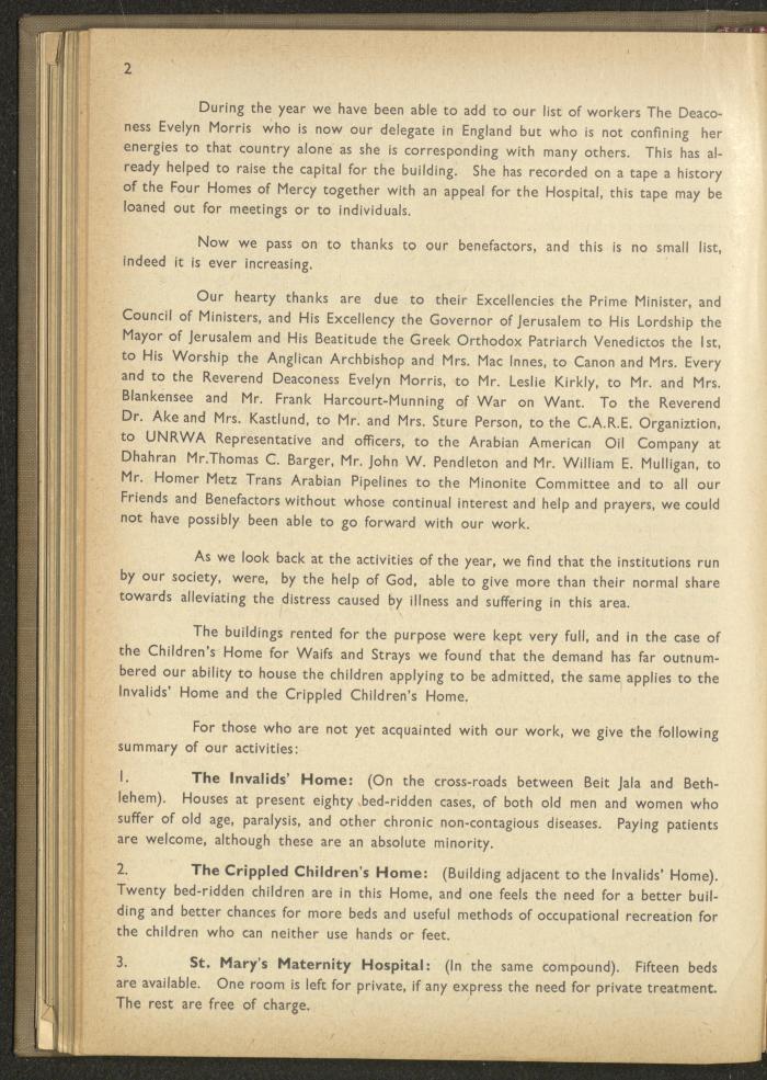 The Orthodox Charitable Refuge's Budget, Jerusalem 1940-67