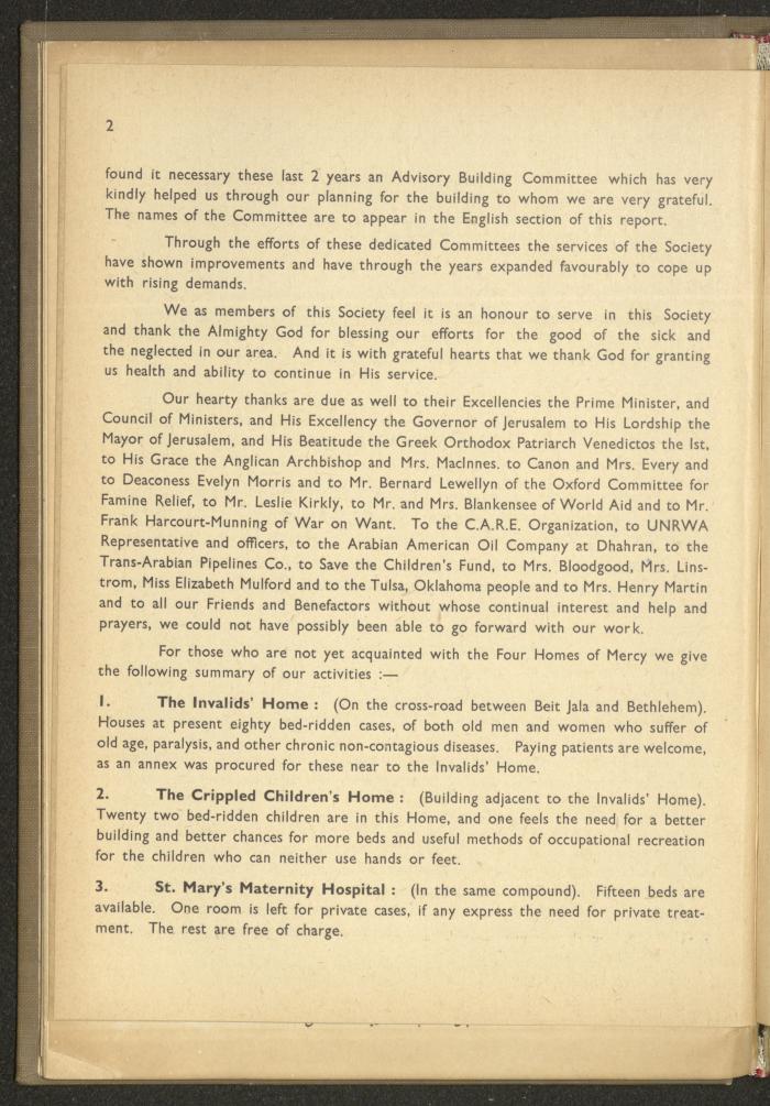 The Orthodox Charitable Refuge's Budget, Jerusalem 1940-67