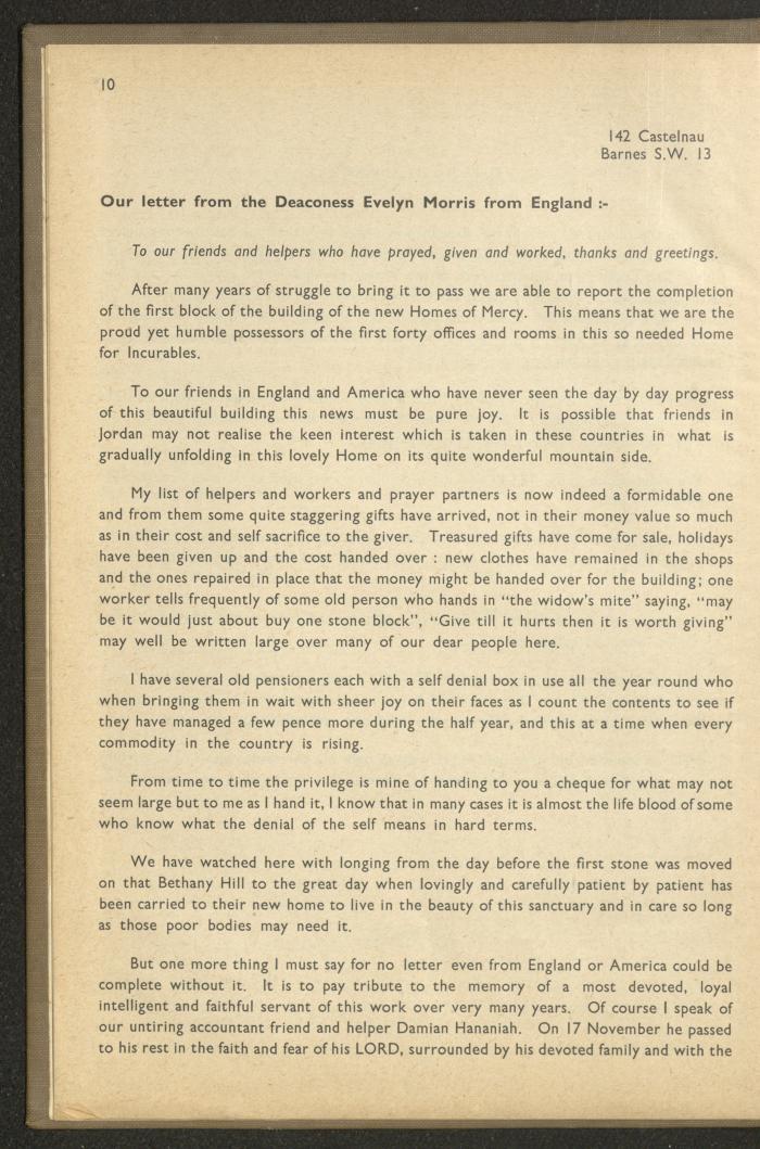 The Orthodox Charitable Refuge's Budget, Jerusalem 1940-67