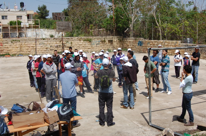 Cleaning the Palestinian Circus School's Building Before its Renovation in the Town of Birzeit 