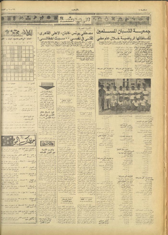 العدد 3180 من جريدة الشعب، 16 كانون الثاني 1983