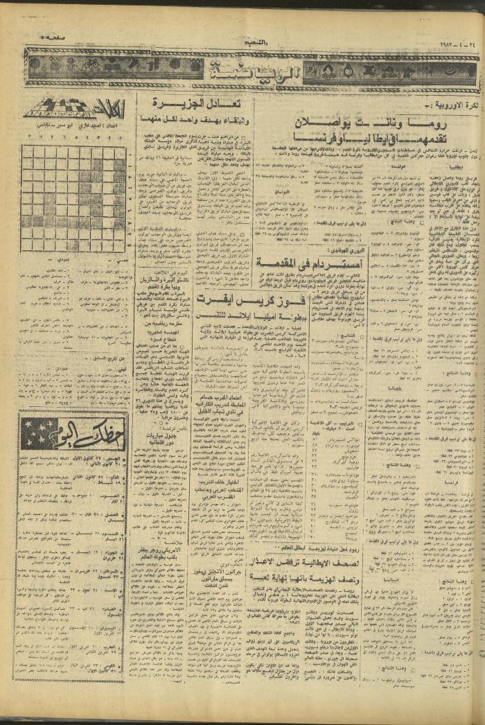 Issue 3263 of Asha'b Newspaper, 24 April 1983