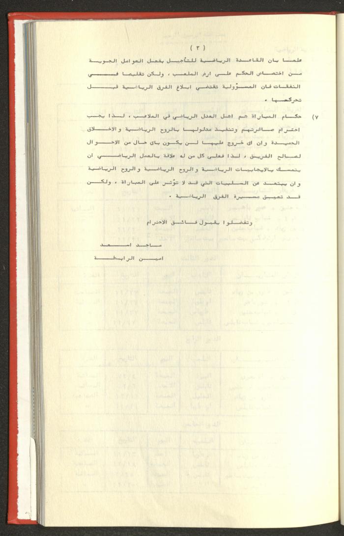 Sports Clubs Association Documents, 1979