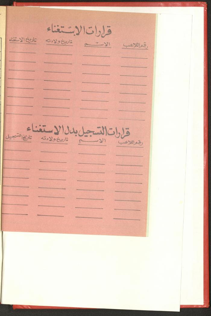 Sports Clubs Association Documents, 1979