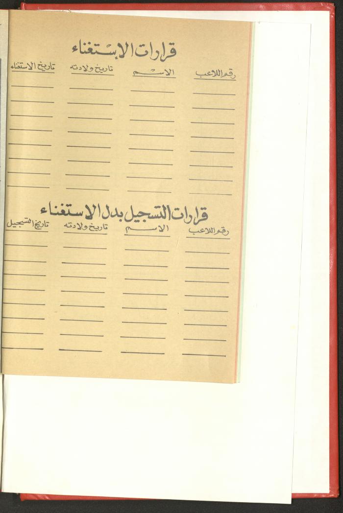 Sports Clubs Association Documents, 1979