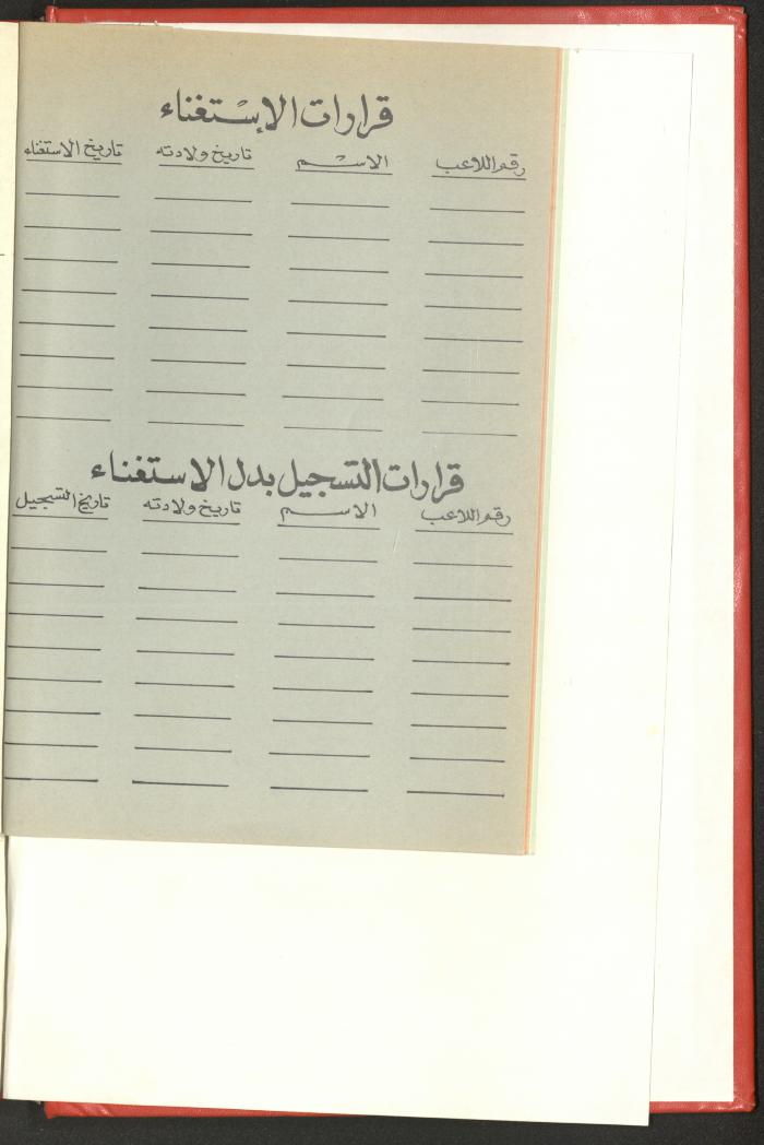 Sports Clubs Association Documents, 1979
