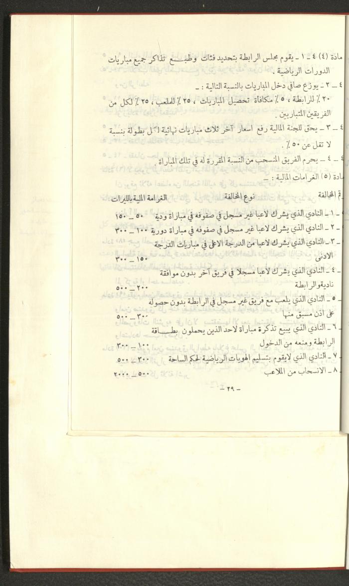 Sports Clubs Association Documents, 1979