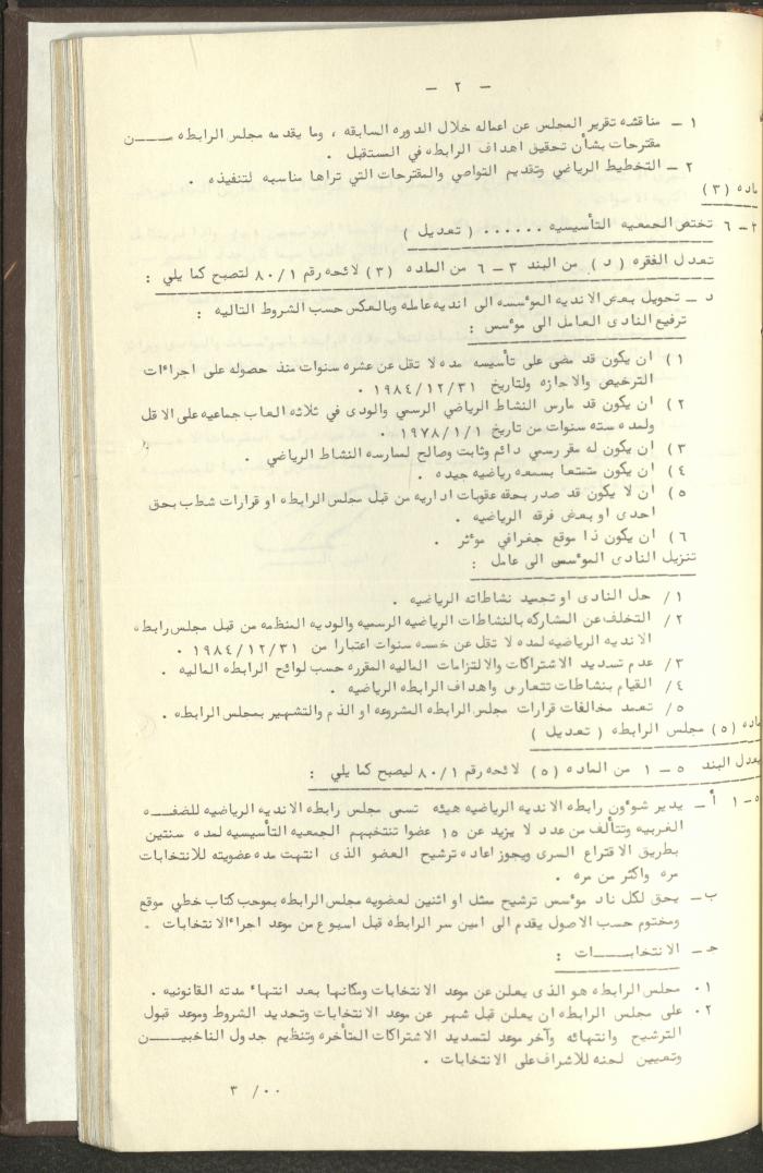 مراسلات رابطة الأندية الرياضية، الضفة الغربية، 1983-88