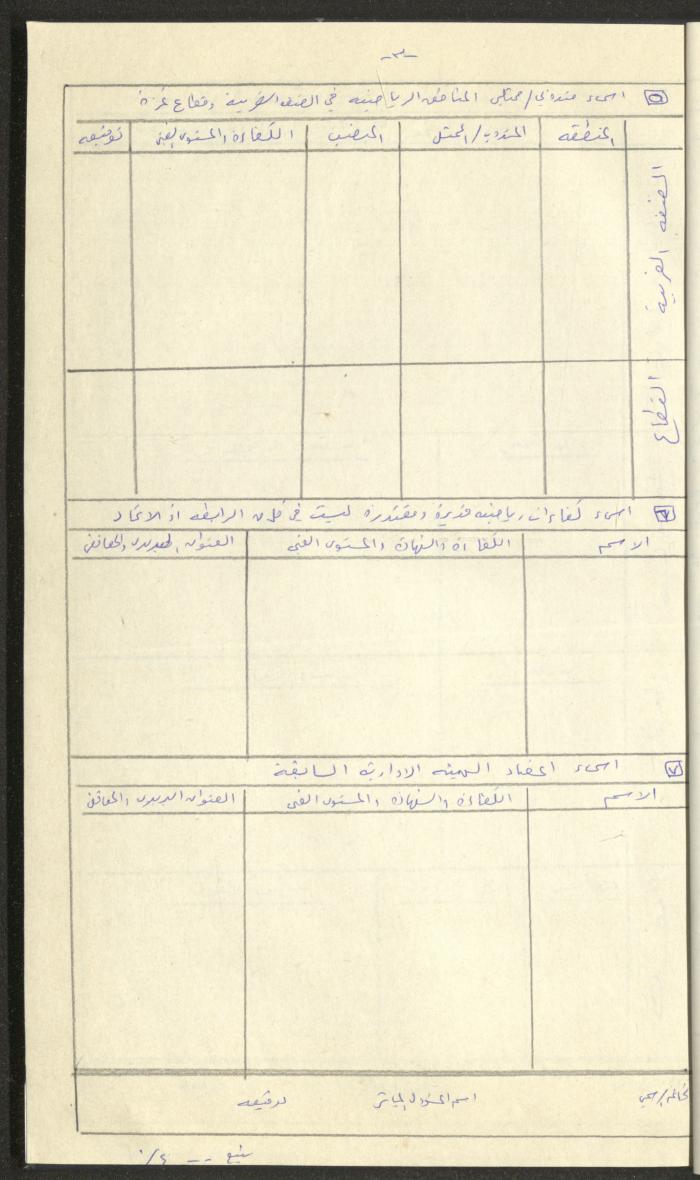 مراسلات رابطة الأندية الرياضية، القدس، 1990-93