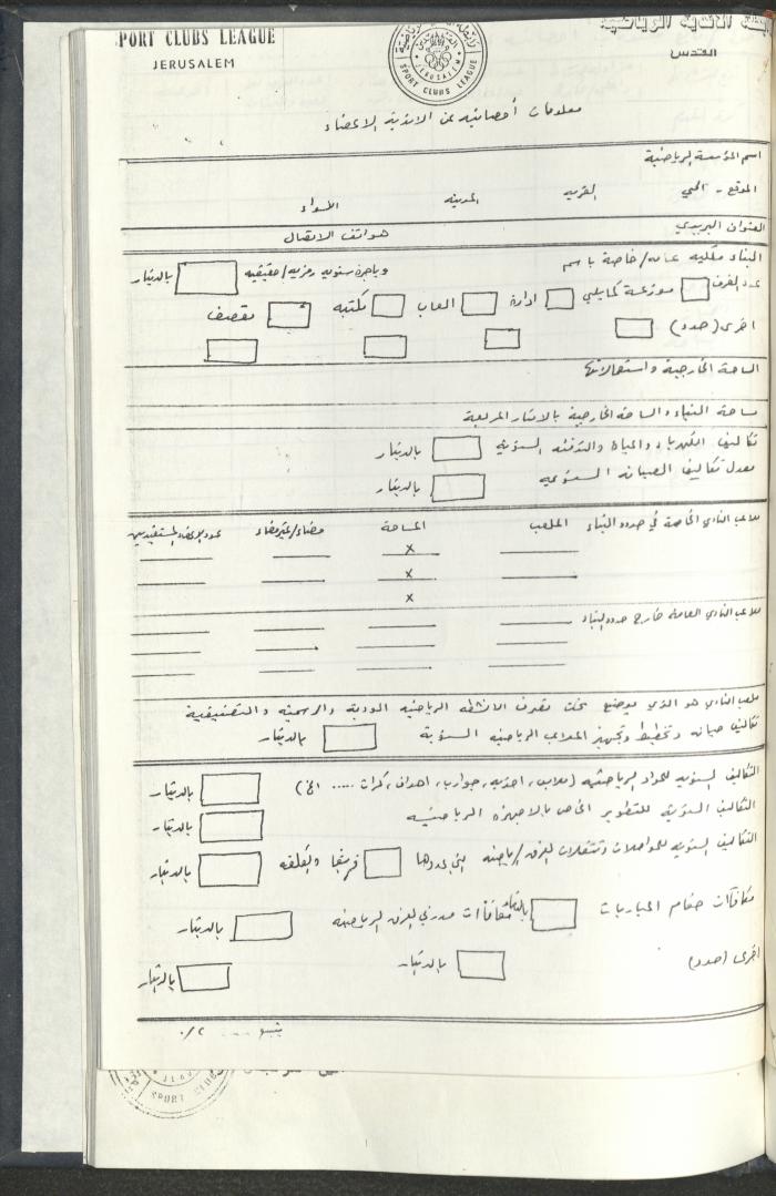 مراسلات رابطة الأندية الرياضية، القدس، 1990-93
