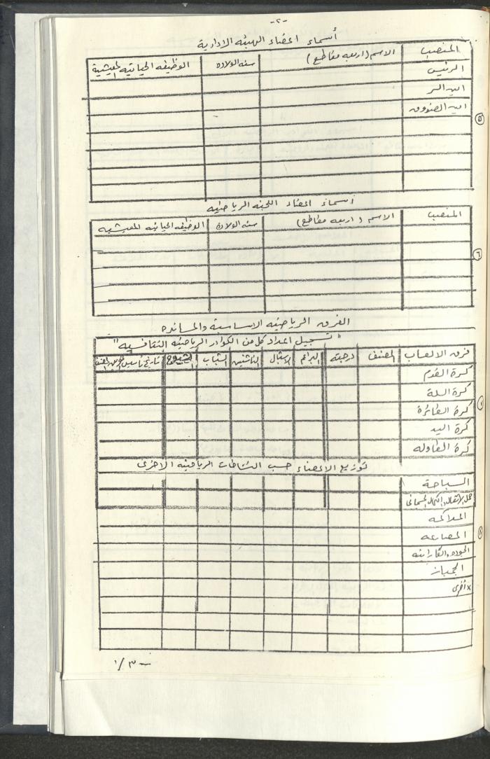 مراسلات رابطة الأندية الرياضية، القدس، 1990-93