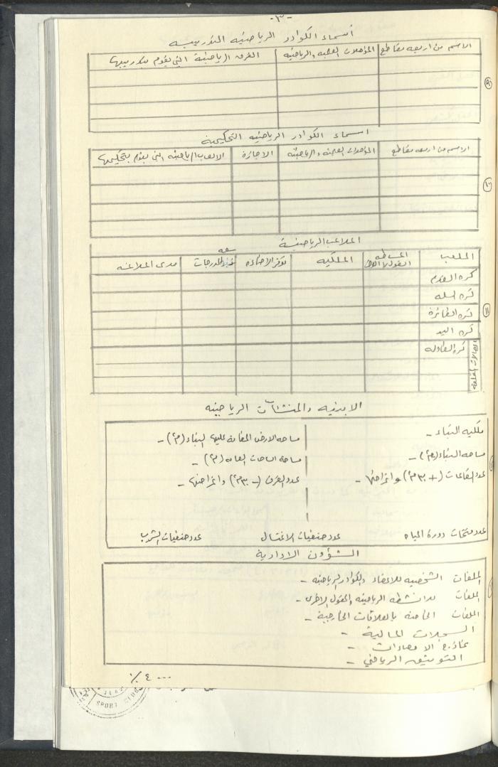 مراسلات رابطة الأندية الرياضية، القدس، 1990-93