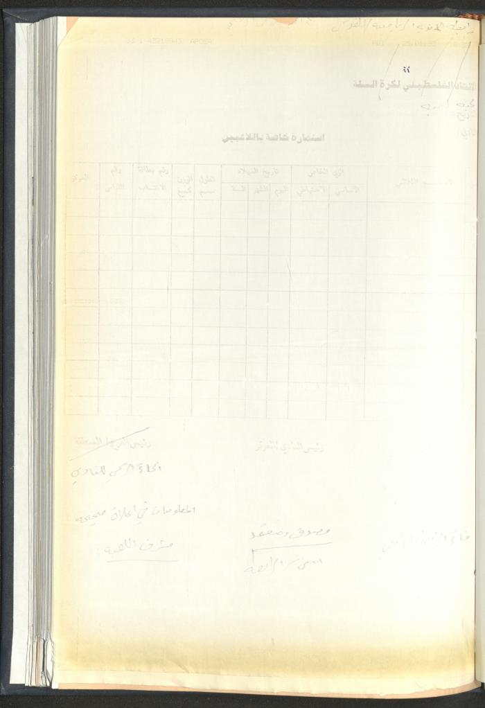 Correspondences of the Sport Clubs League, Jerusalem, 1987-94