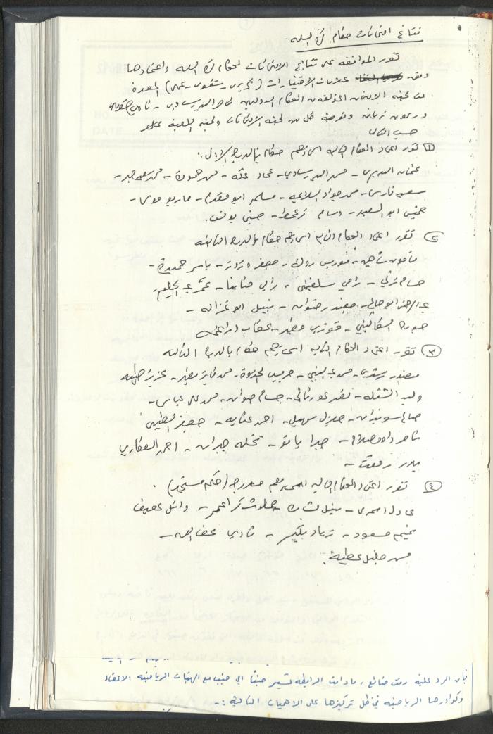 Correspondences of the Sport Clubs League, Jerusalem, 1987-94