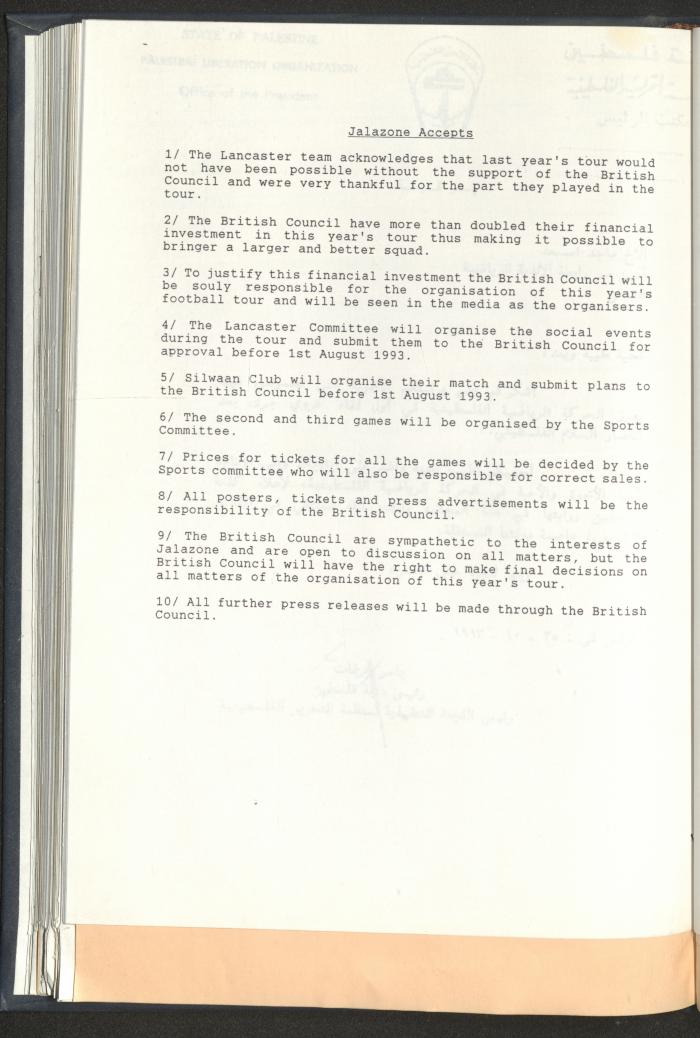 Correspondences of the Sport Clubs League, Jerusalem, 1987-94