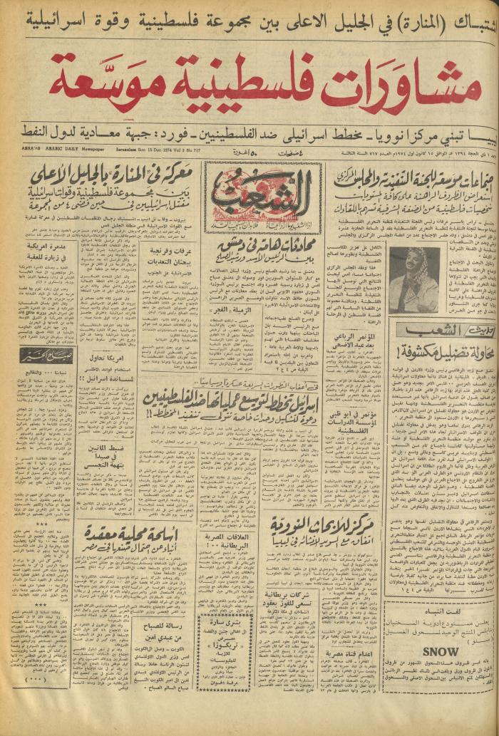Issue 717 of Asha'b Newspaper, 15 December 1974
