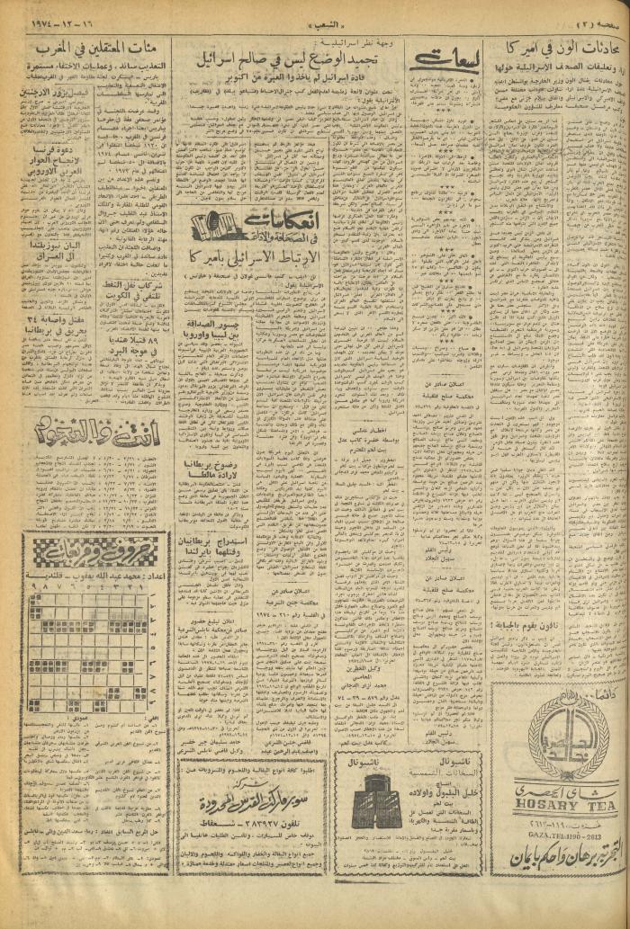 Issue 718 of Asha'b Newspaper, 16 December 1974
