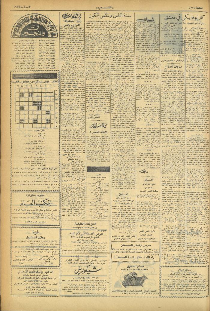 العدد 501 من جريدة الشعب، 3 نيسان 1974

