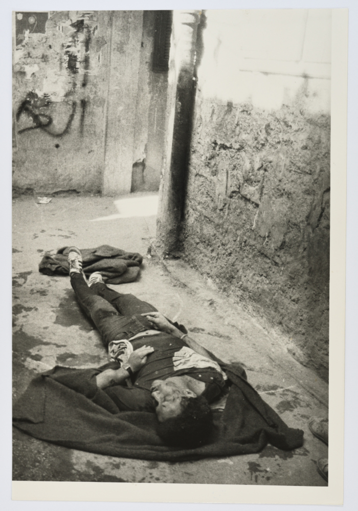 A Wounded Person or a Shaheed in a Palestinian Refugee Camp, Lebanon, 1985- 1986