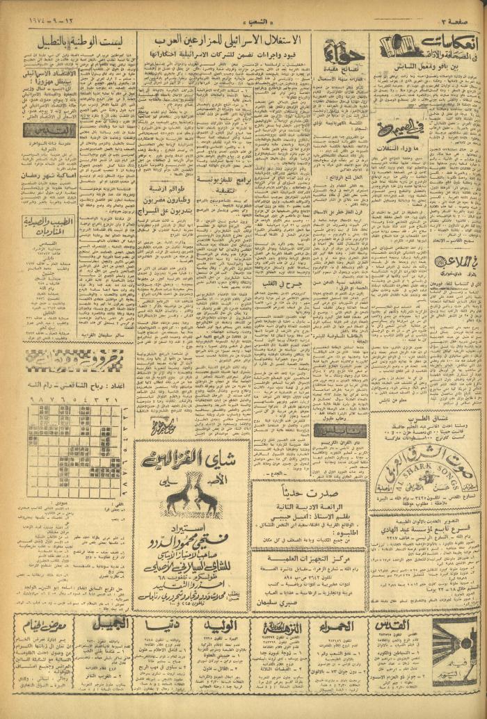 Issue 640 of Asha'b Newspaper, 12 September 1974
