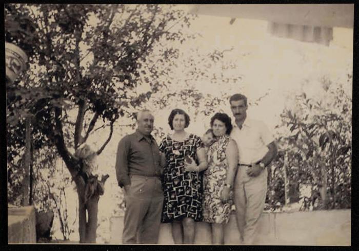 Hanna Ibrahim with his Wife Mary and their Friends, Nazareth, 1966