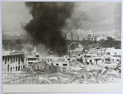 A Scene of Bombardment, Burj al-Barajneh Camp, 1985- 1986