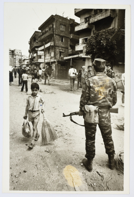 An Armed Man in a Palestinian Refugee Camp, Lebanon, 1985- 1986