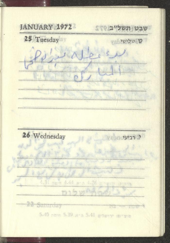 Agenda, 1972 
