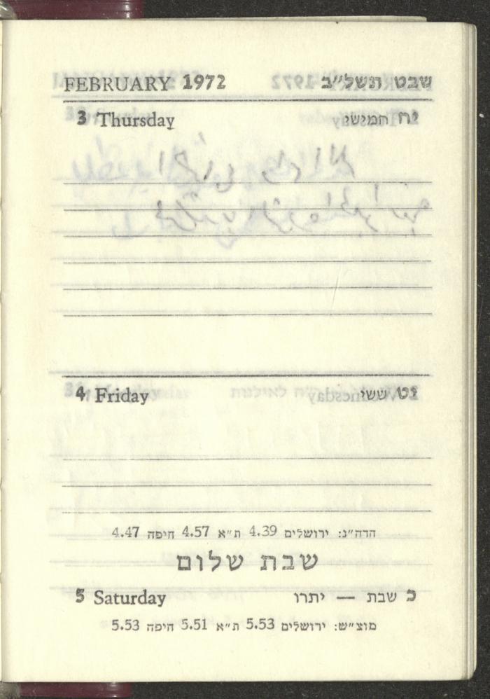 Agenda, 1972 